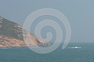 a Rocky coastline plateau at Po Toi Islands