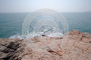 a Rocky coastline plateau at Po Toi Islands