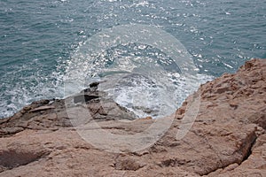 a Rocky coastline plateau at Po Toi Islands