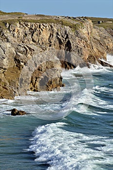 Rocky coastline of Quiberon in France