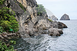 Rocky cove in the Black Sea