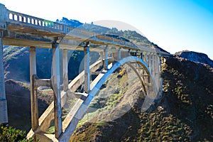 Rocky Creek Bridge,spandrel arch bridge in California, Big sur, Monterey County,USA