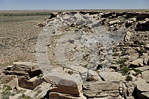 Rocky Desert Landscape at The Petrified Forest National Park, Arizona, USA.