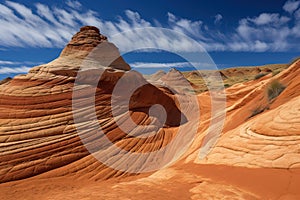 Rocky deserts in the state of Arizona, generative AI. photo
