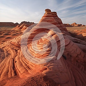 Rocky deserts in the state of Arizona, generative AI. photo