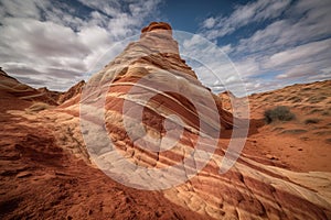 Rocky deserts in the state of Arizona, generative AI. photo