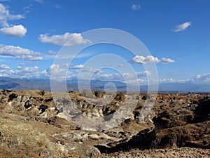 Rocky formation in the desert