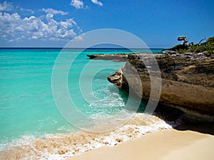 ROCKY FORMATION in RIVIERA MAYA BEACH MEXICO