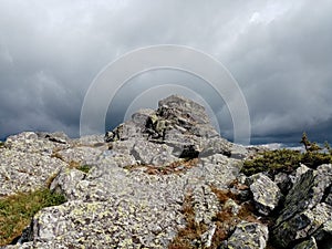 Rocky giant against the sky