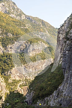 The rocky gorge in Montenegro