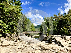 Rocky Gorge red wooden bridge