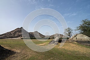 Rocky hillocks of Bera,Rajasthan,India