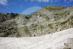Rocky hills of Right Kraledvorska pass, Pirin mountain photo