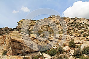 Rocky Hillside Along the Road Going Up Mt. Lemmon