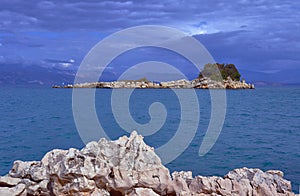 Rocky island in the Ionian sea