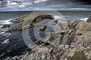 Rocky Island Near the Seashore of Scotland