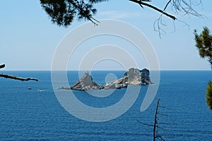 Rocky islands in Adriatic Sea