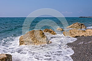 Rocky Italian coast in Campora San Giovanni photo