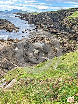 Rocky, jagged coast of Achill Island