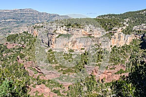 Rocky landscape around Siurana, Spain