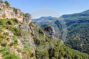 Rocky landscape around Siurana, Spain