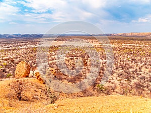 Rocky landscape of Damaraland in Namibia