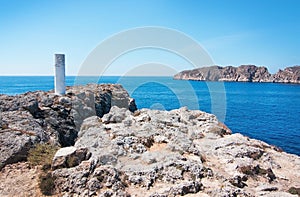 Rocky landscape, Mediterranean ocean and islets of Malgrats photo