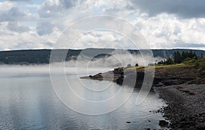 Rocky landscape on the ocean