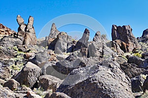 Rocky landscape in the Providence Mountains, Mojave Desert, USA
