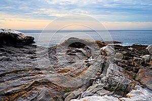 Rocky ledges and Atlantic Ocean