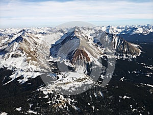 Rocky Mountain aerial view. photo