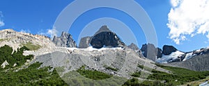 Rocky mountain in Chile Patagonia along Carretera Austral