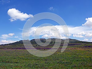 Rocky mountain and clouds