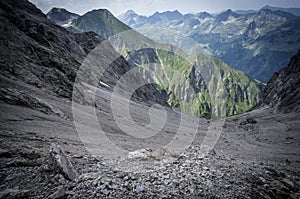 Rocky mountain landscape of the Allgau Alps