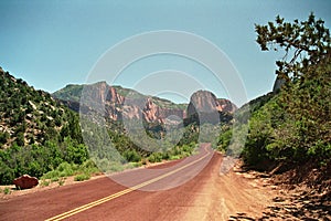 Rocky Mountain Landscape in Colob Canyon in Zion National Park in Utah