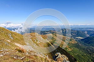 Pohled na oblast skalnatých hor na slovensku