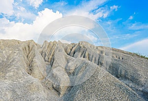 A rocky mountain or pile of fine white stone, which was mined fr