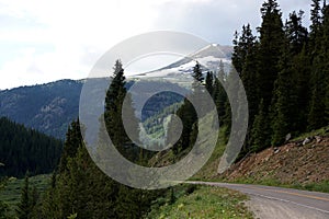 Rocky Mountain Road through Independence Pass in Colorado