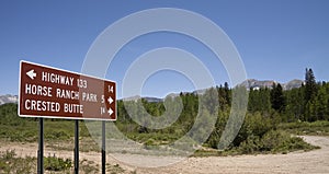 Rocky Mountain road sign
