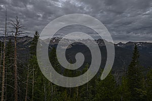 Rocky Mountains in Colorado at sunrise