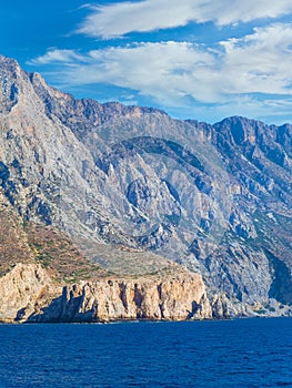 Rocky mountains of Crete, bordering south Aegean Sea photo
