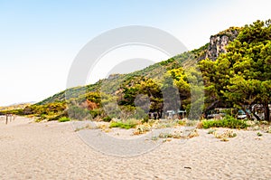 Rocky mountains landscape of Cilento Vallo di Diano and Alburni National park in province of Salerno in Italy