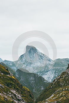 Rocky Mountains Landscape in Norway scandinavian Travel Lofoten