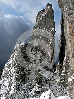 Rocky mountains in Romania