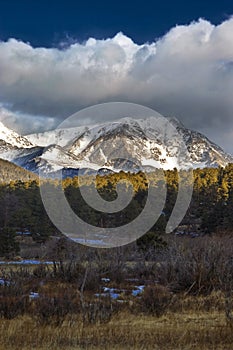 Rocky Mountains and Winter Snow Clouds