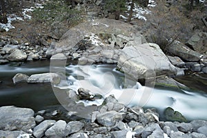 Rocky mountian flowing stream water