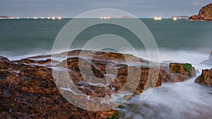 Rocky Coastline Vung Lam Bay Vietnam