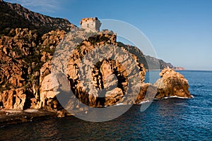 Rocky outcrop in Corsica France