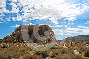 Rocky outcrop in the desert