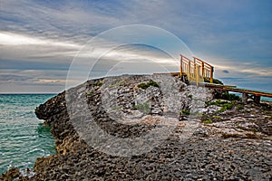 Rocky Outcrop At Lenny`s Bar And Grille In Cayo Coco, Cuba